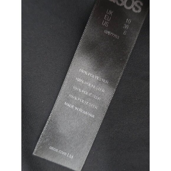 ASOS Black Semi Sheer Kimono Cardigan size 6 - Picture 6 of 9